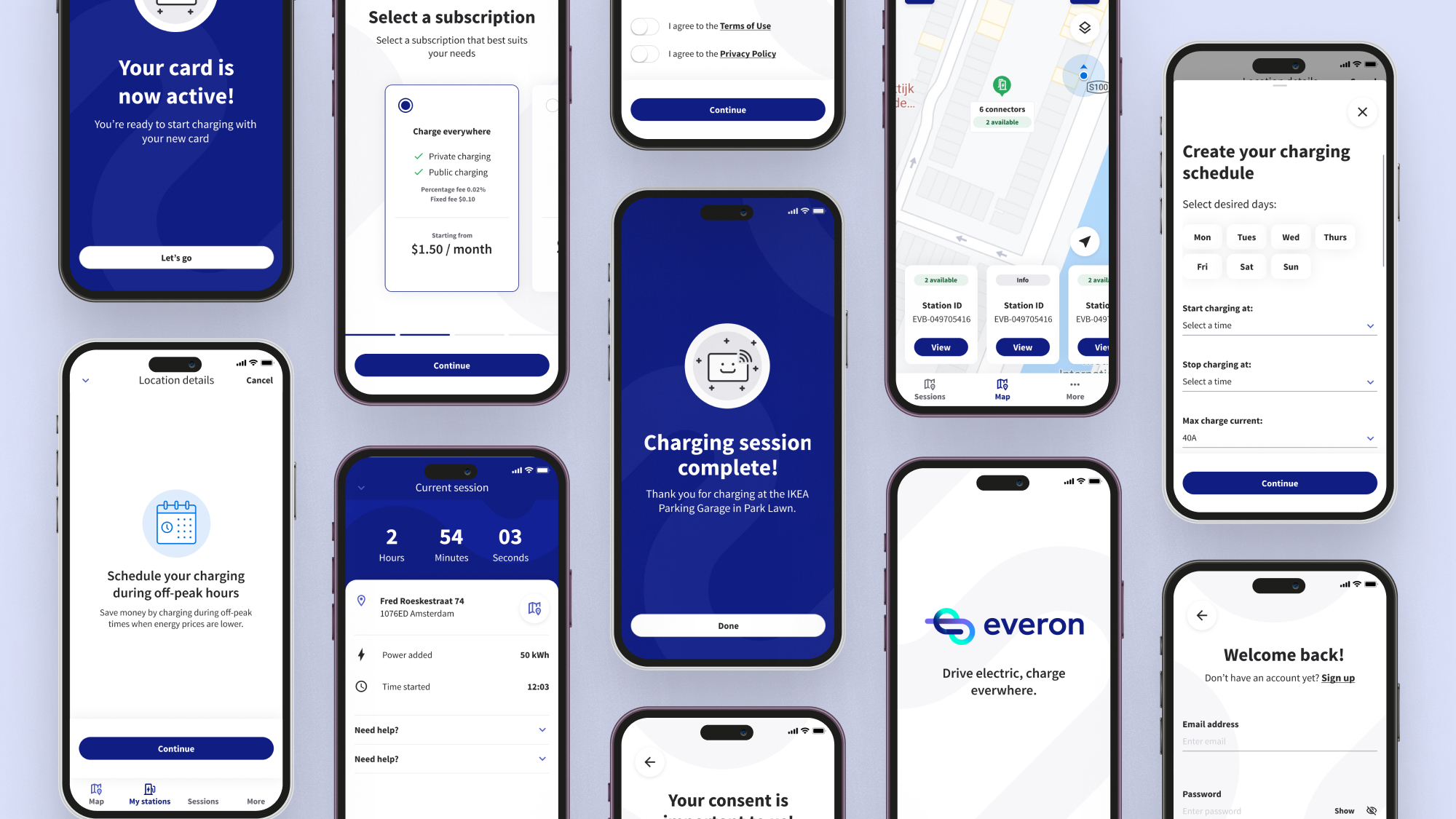 EVBox mobile application design