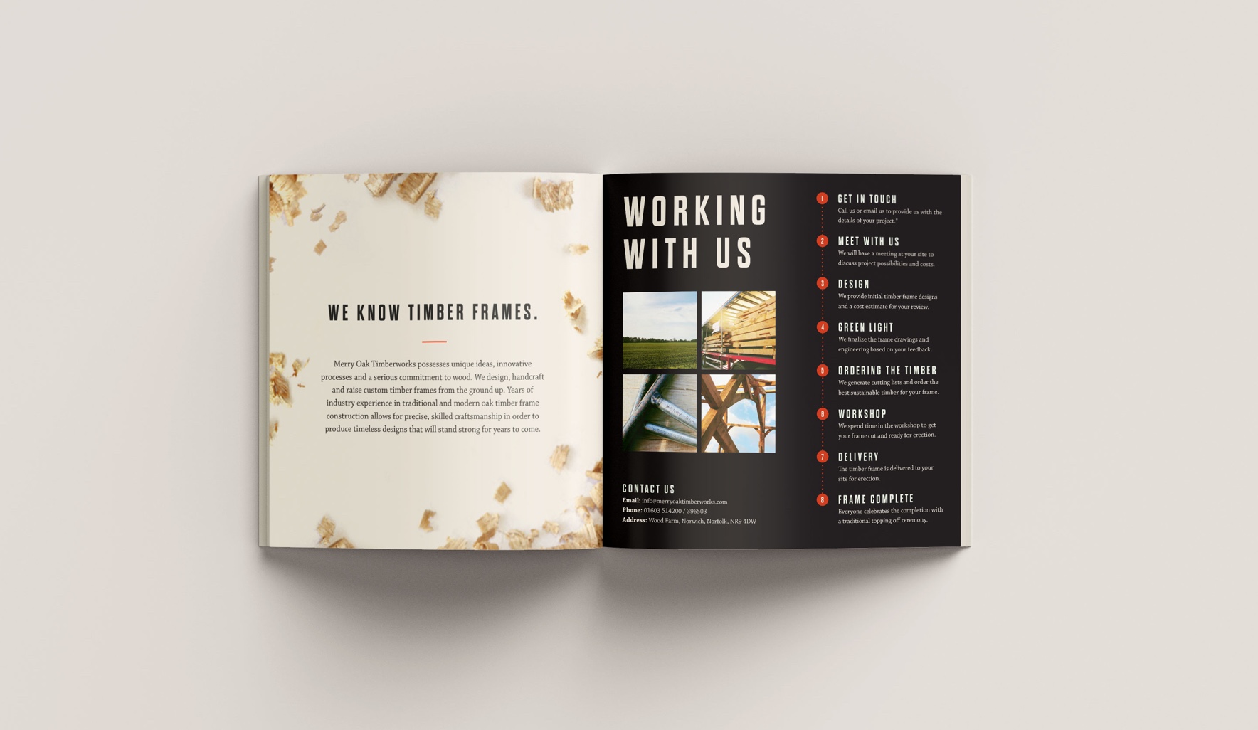 Merry Oak Timberworks Booklet Spread Working With Us