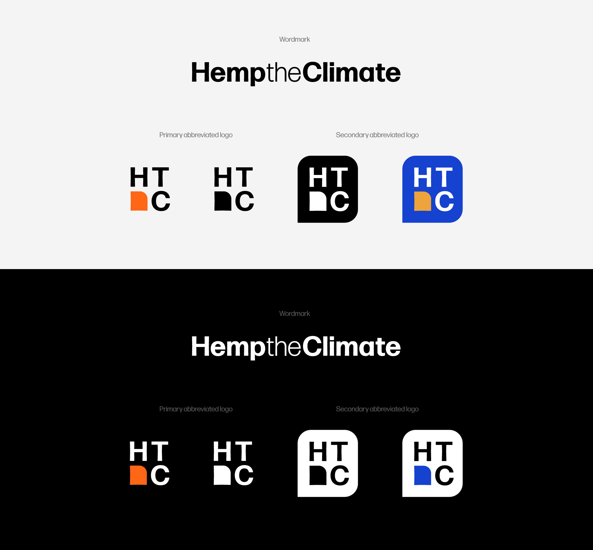 Hemp the Climate logo brand design