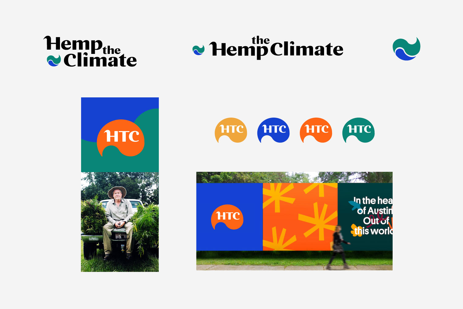 Hemp the climate Logo and brand identity Variation